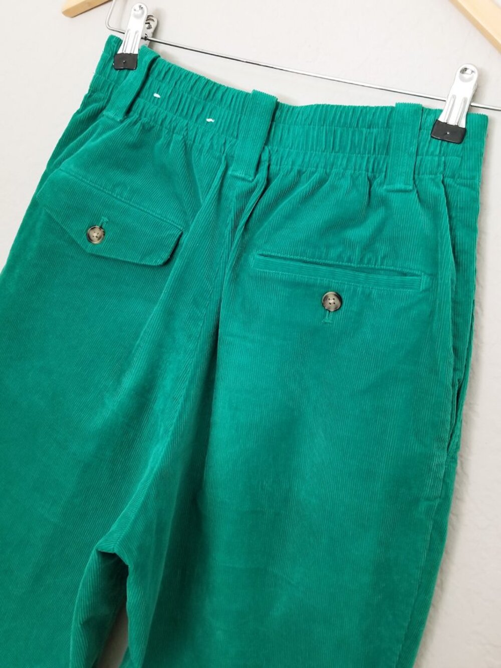 Marni x Uniqlo Kelly Green Corduroy Wide Fit Pleated Pants Size XS Rare Preppy - Picture 11 of 16